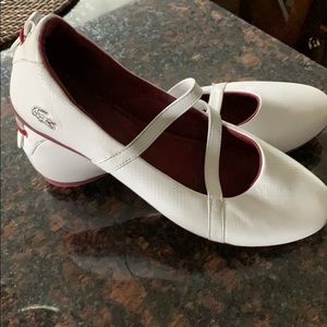 Lacoste white leather sport shoes